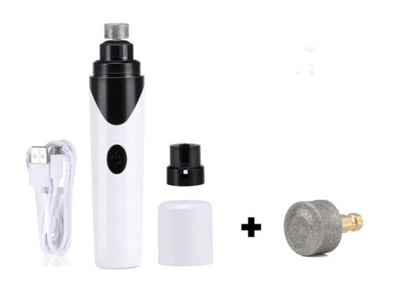 Bluey's Gentle Pet Nail Grinder shown with pet paw for nail trimming