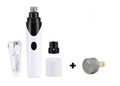 Bluey's Gentle Pet Nail Grinder shown with pet paw for nail trimming