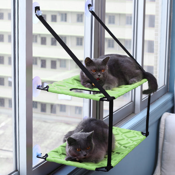 Bluey's Sunny Window Cat Perch suction-cup window hammock
