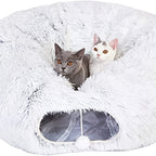 Bluey's Plush Cat Tunnel Bed showing cozy circular sleeping nook