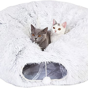 Bluey's Plush Cat Tunnel Bed showing cozy circular sleeping nook