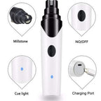 Bluey's Gentle Pet Nail Grinder in use for safe pet nail care