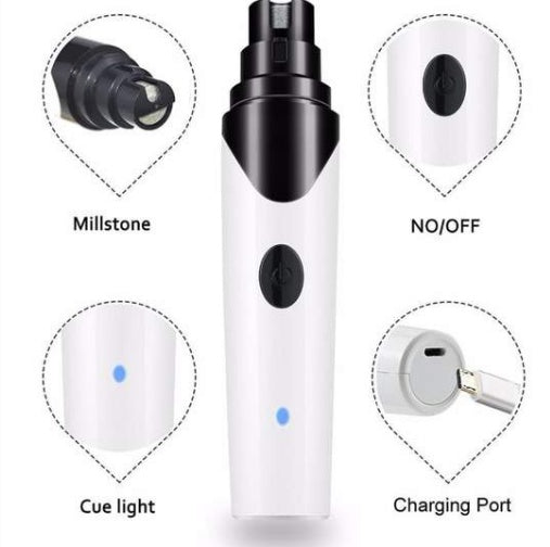 Bluey's Gentle Pet Nail Grinder in use for safe pet nail care