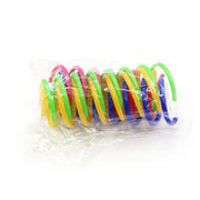 Close-up of colorful spring toys for indoor cat play