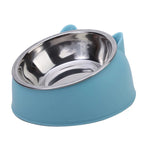 Bluey's Bowl stainless steel cat bowl with compact PP base