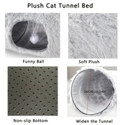 Bluey's Plush Cat Tunnel Bed shown as a foldable cat tunnel